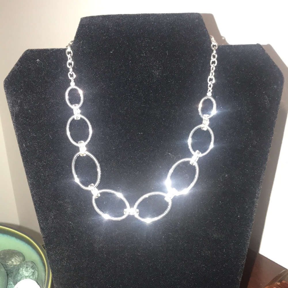 NWT “Gilford” 90’s Silver-Plated Statement Piece Necklace